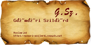 Gömöri Szilárd névjegykártya