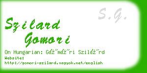 szilard gomori business card
