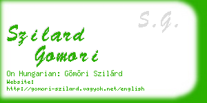 szilard gomori business card